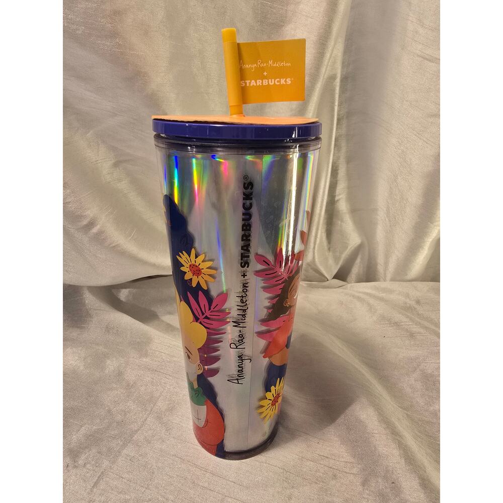 Starbucks 2024 Ananya Rao-Middleton Collection Holographic Cold Tumbler 24 oz.